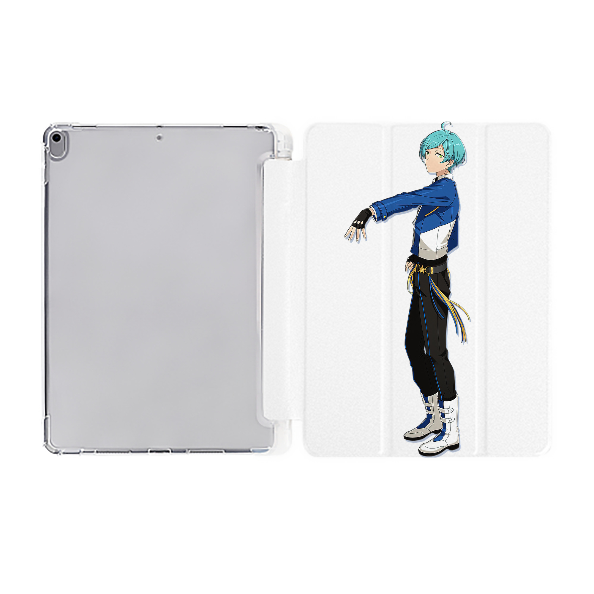 （画像用） あんさんぶるスターズ! Ensemble Stars IPad ケース ペン収納付き 三つ折りスタンド PUレザー×シリコン 対応機種9.5/10.5/10.9インチ